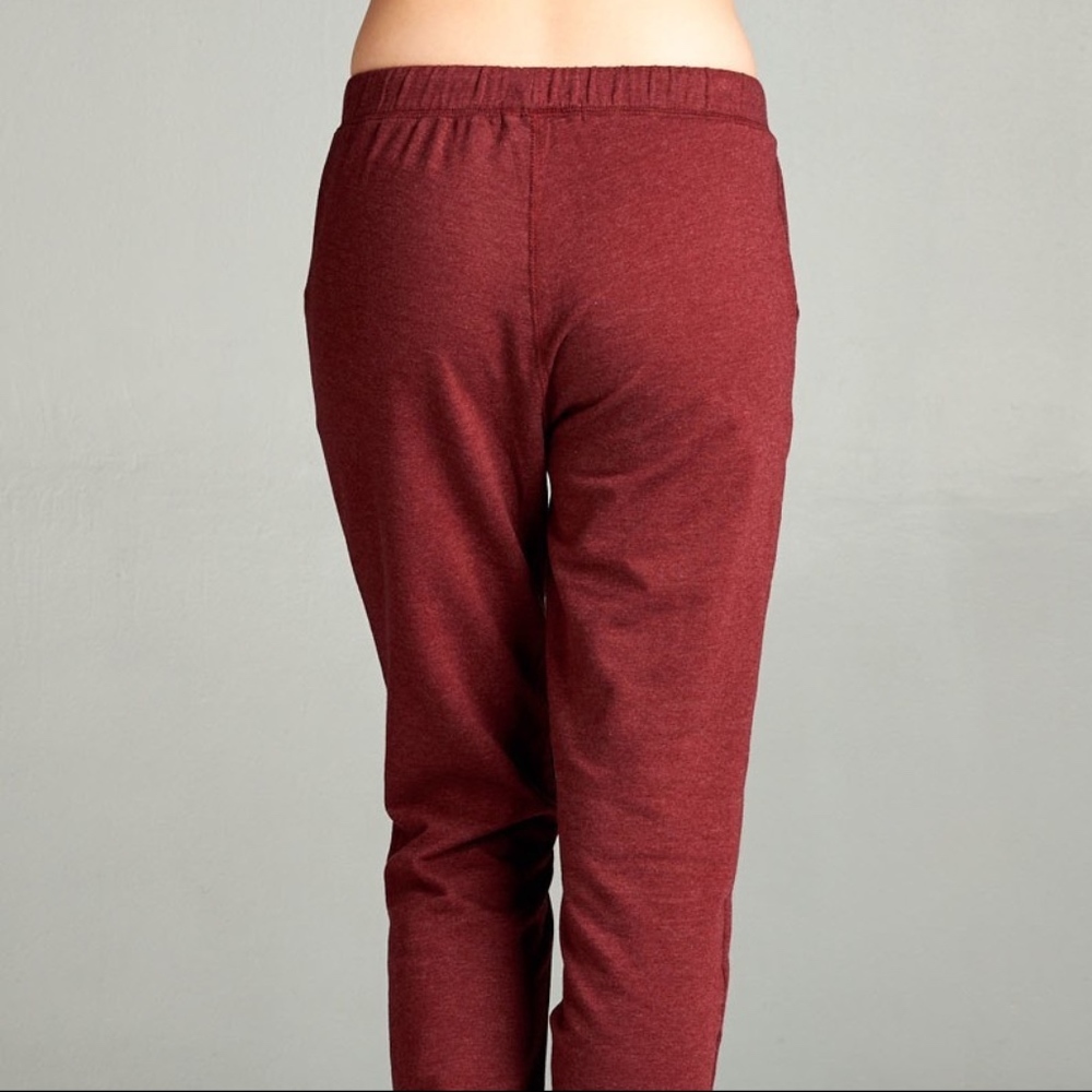 French Terry Drawstring Joggers in Black - Picture 6 of 7